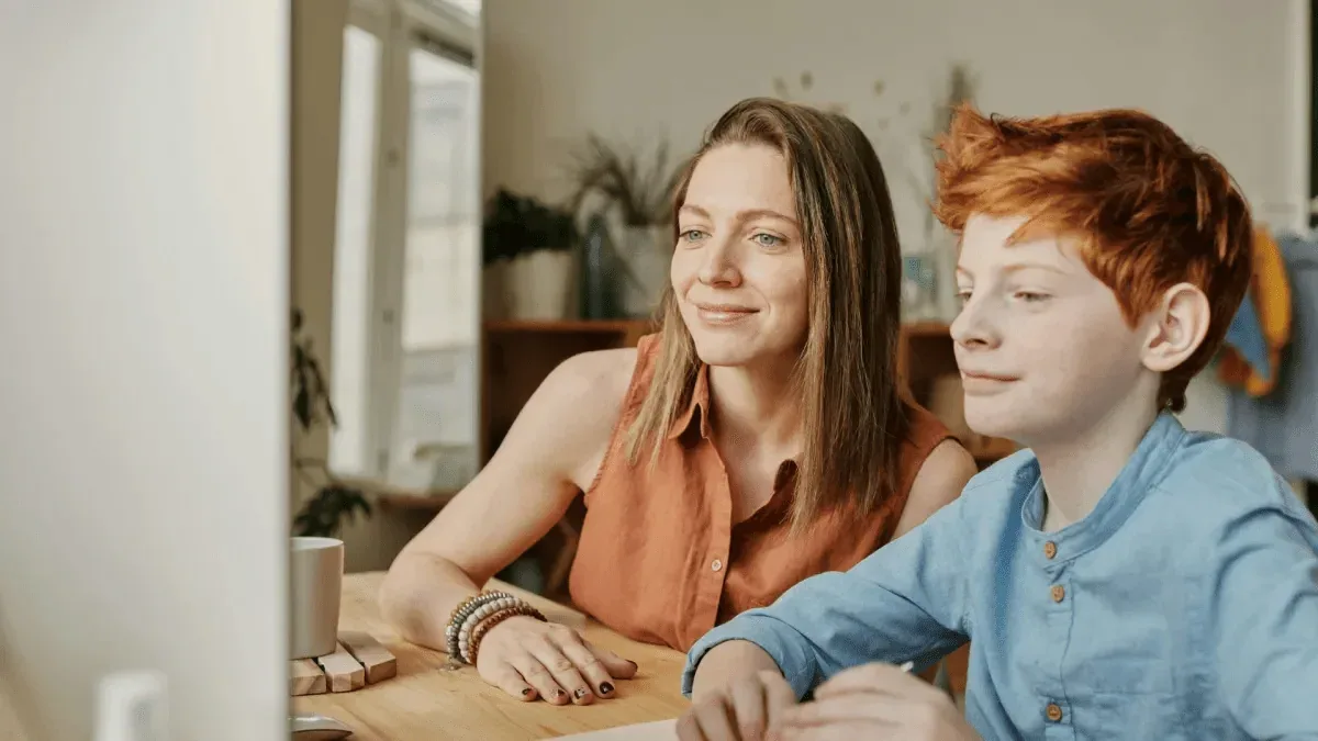 Online tutoring — student learning from home