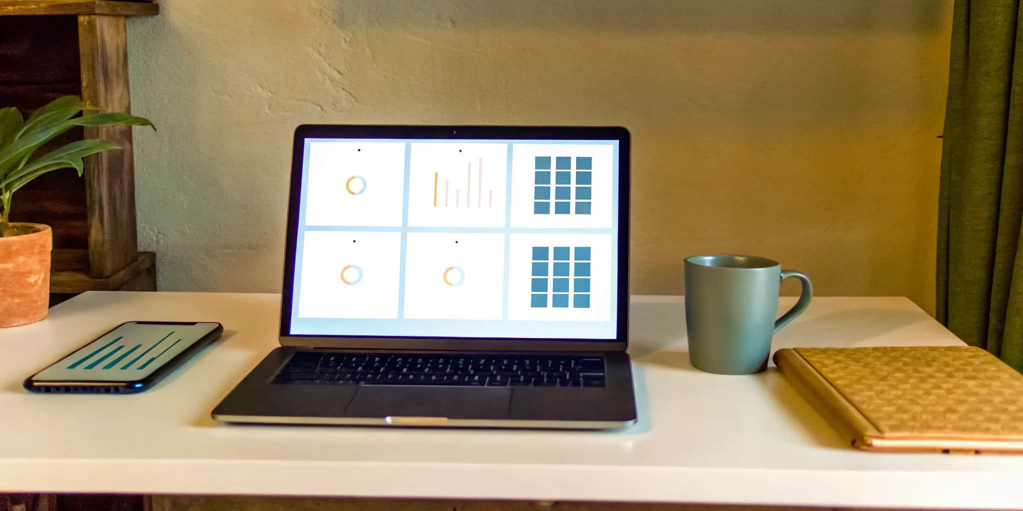 A study desk with a laptop showing a Digital SAT prep course.