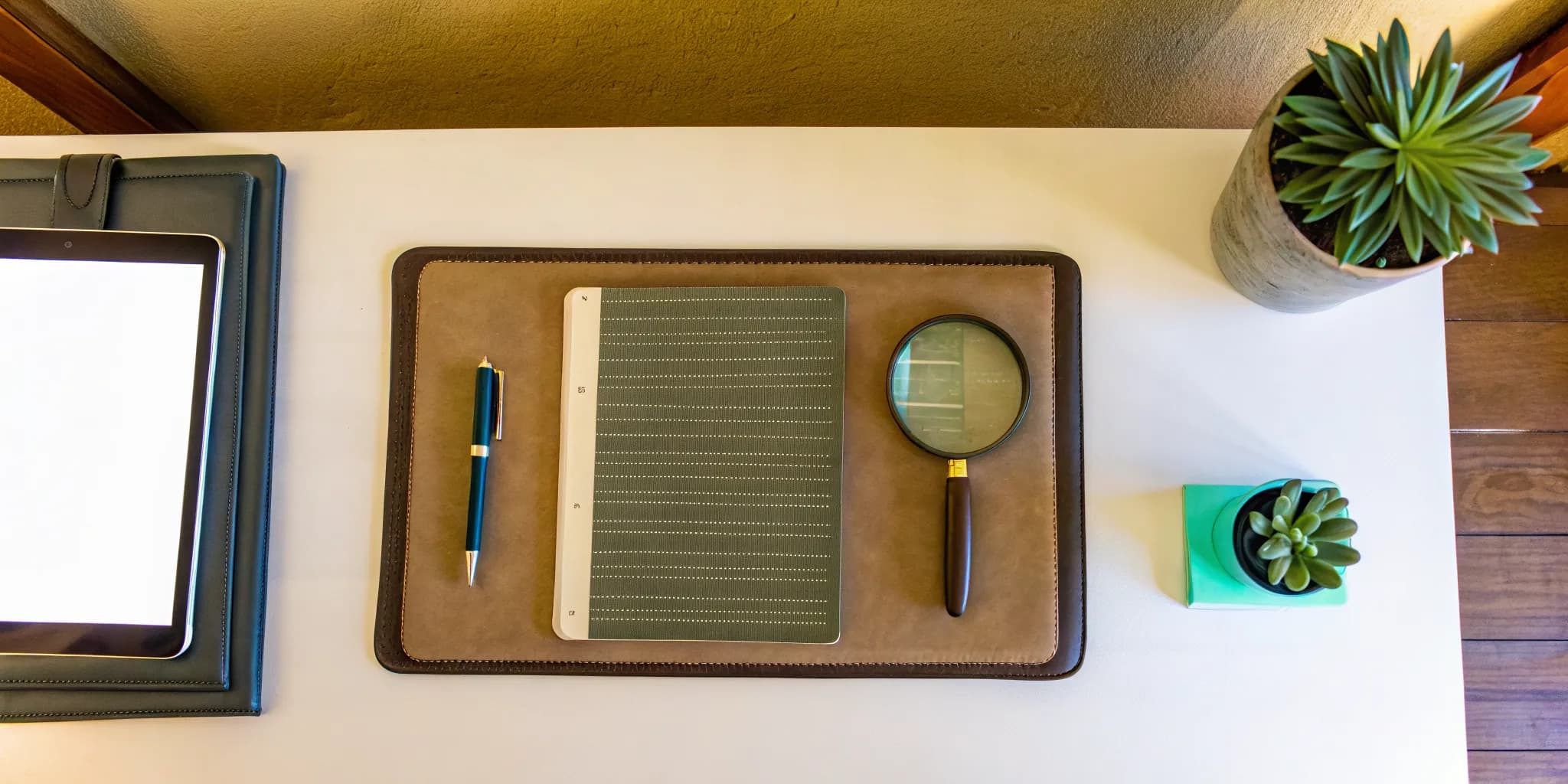 Magnifying glass over an ACT prep book, examining the fine print of a guaranteed score improvement.