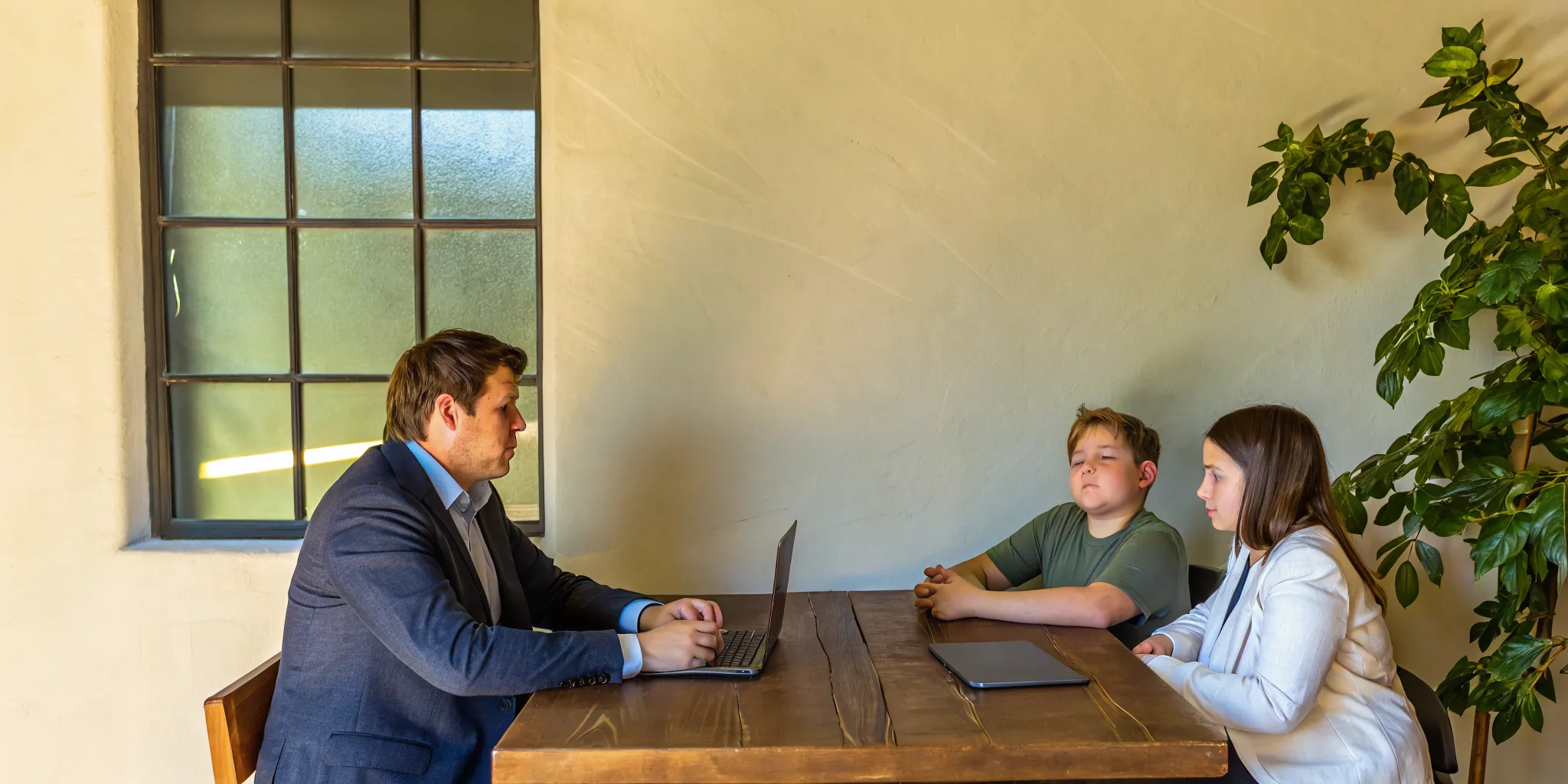 An SSAT tutor helps two students with personalized test prep strategies.
