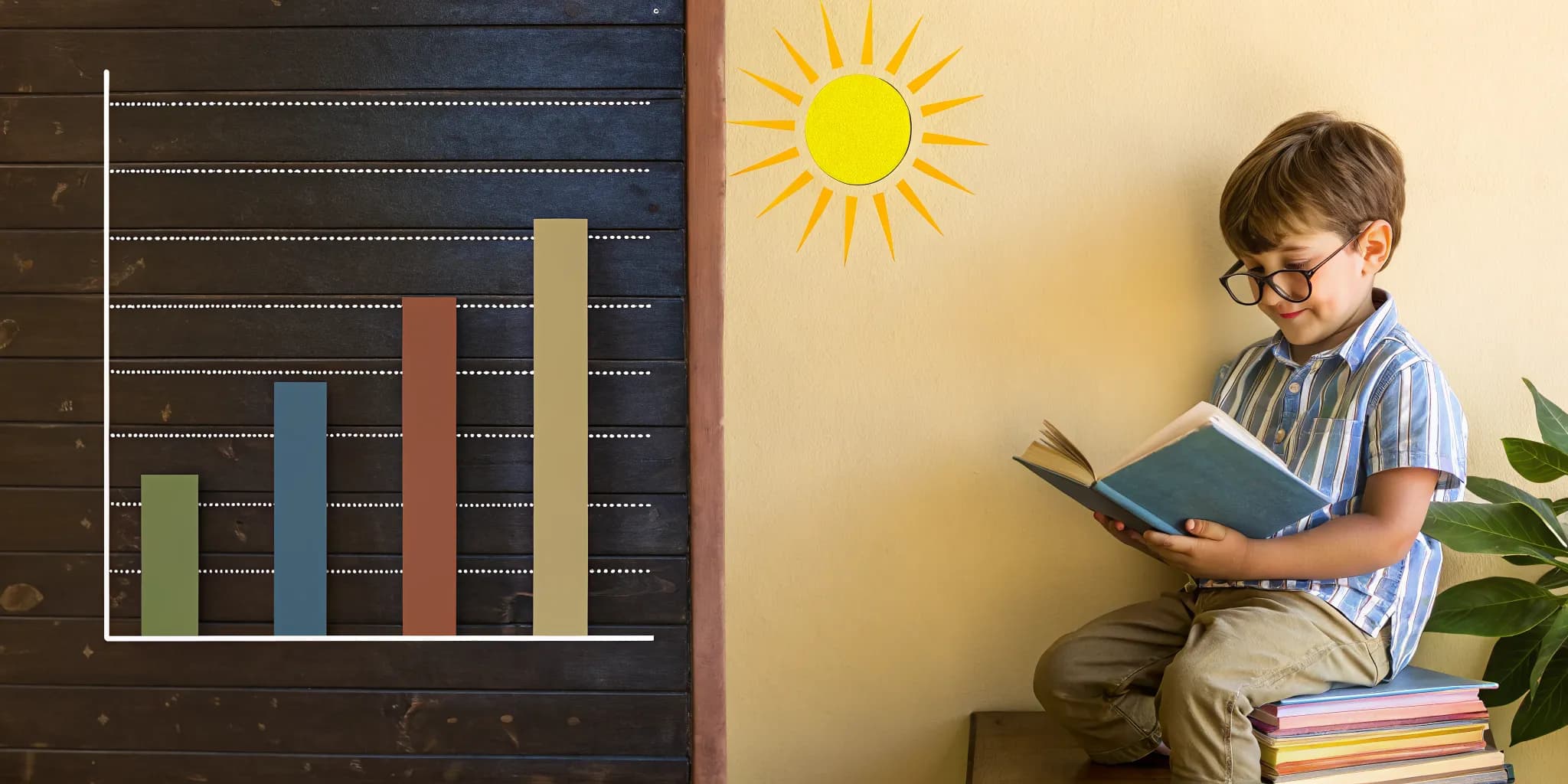 Summer Learning Loss Statistics - Educational Bar Graph