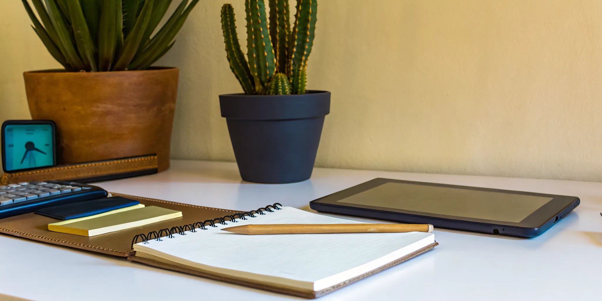 An organized desk with materials for effective SSAT test prep.