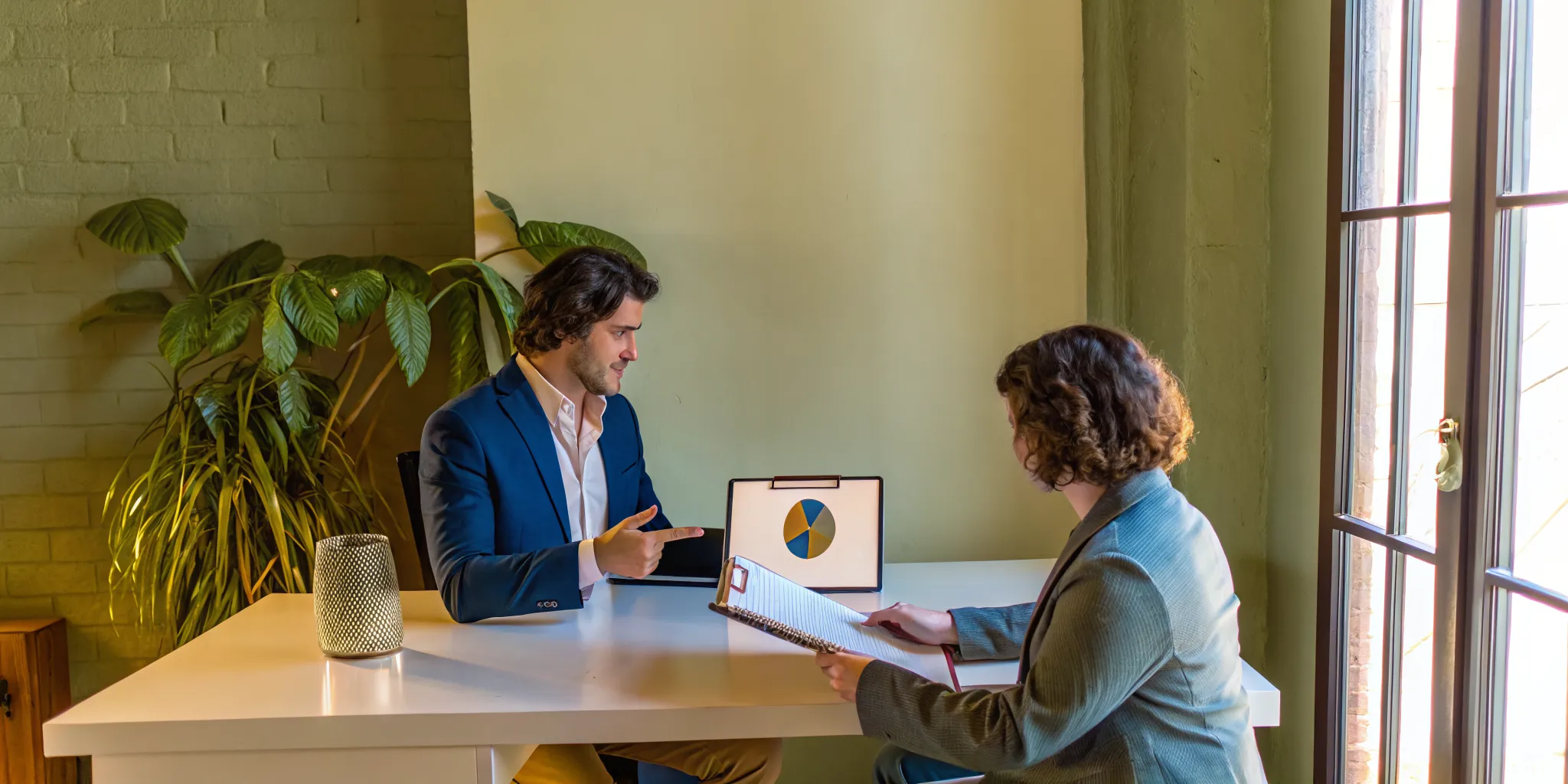 A student works one-on-one with a GRE private tutor on a personalized study plan.